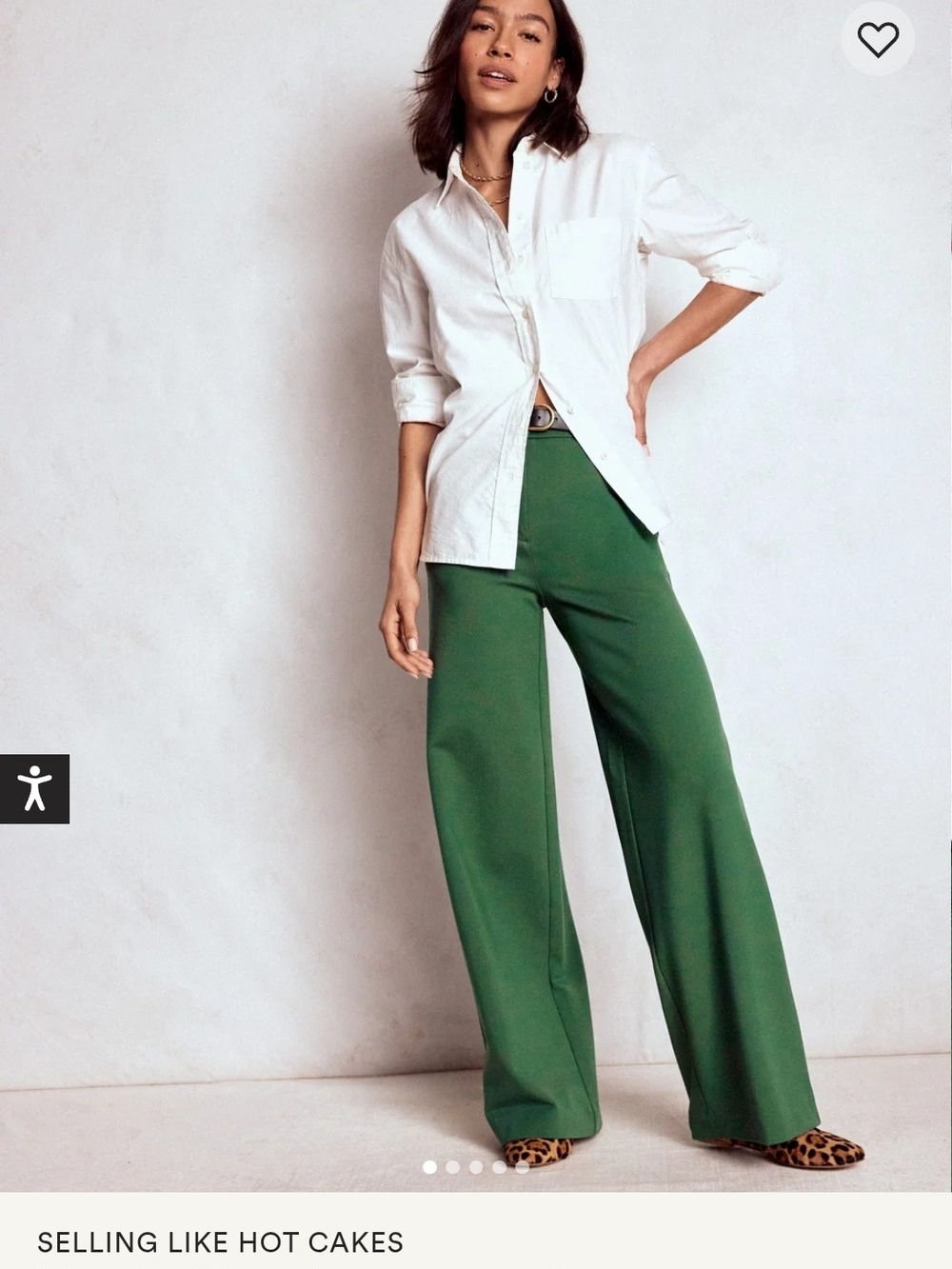 NWT Boden Belgravia Ponte Wide Leg High-Rise Trousers